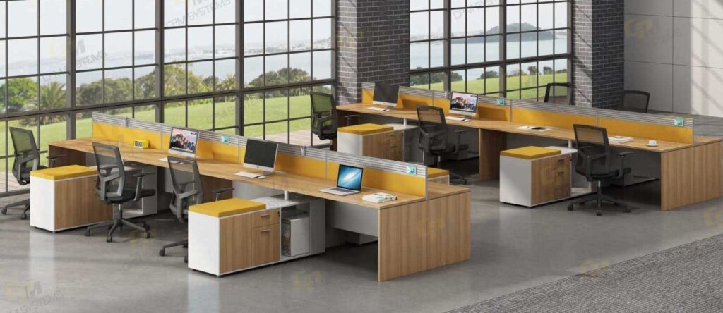 Modular workstations are available in various designs, finishes, and configurations, allowing you to create a workspace that reflects your brand identity.