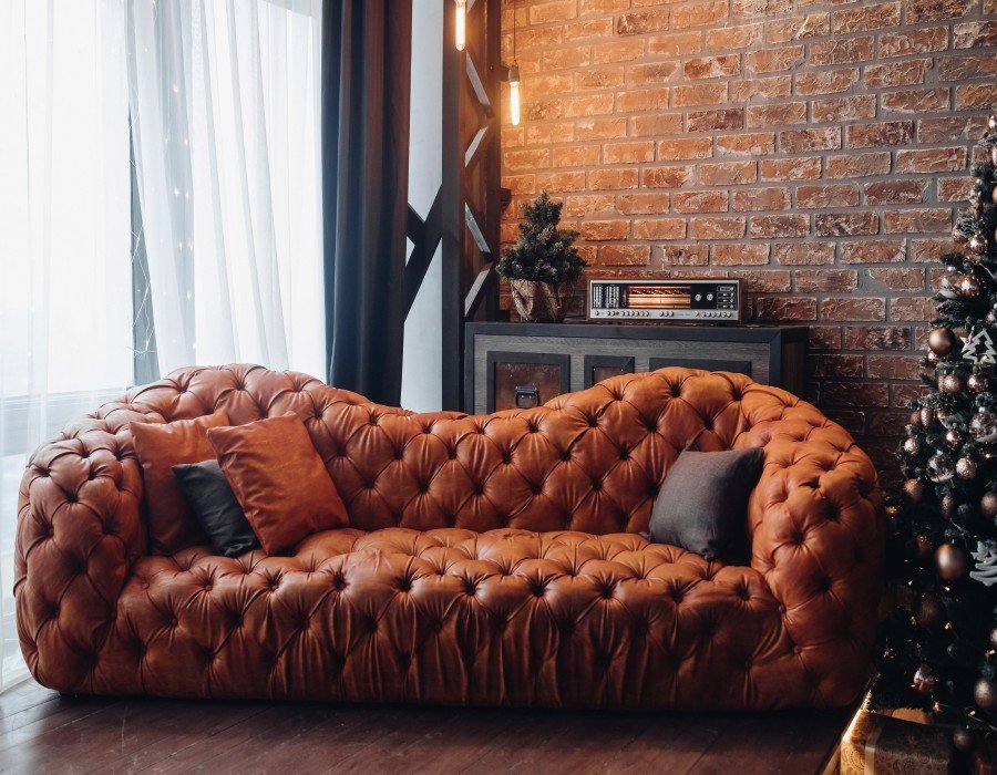 Fabric Chesterfield Sofa